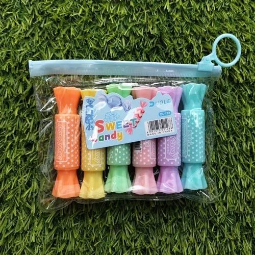 6pcs Mini Candy Shape Color Highlighters, Cartoon Candy Doodle Line Drawing Pen, Sugar Candy Color Highlighters 6pcs Mini Candy Shape Color Highlighters, Cartoon Candy Doodle Line Drawing Pen, Sugar Candy Color Highlighters